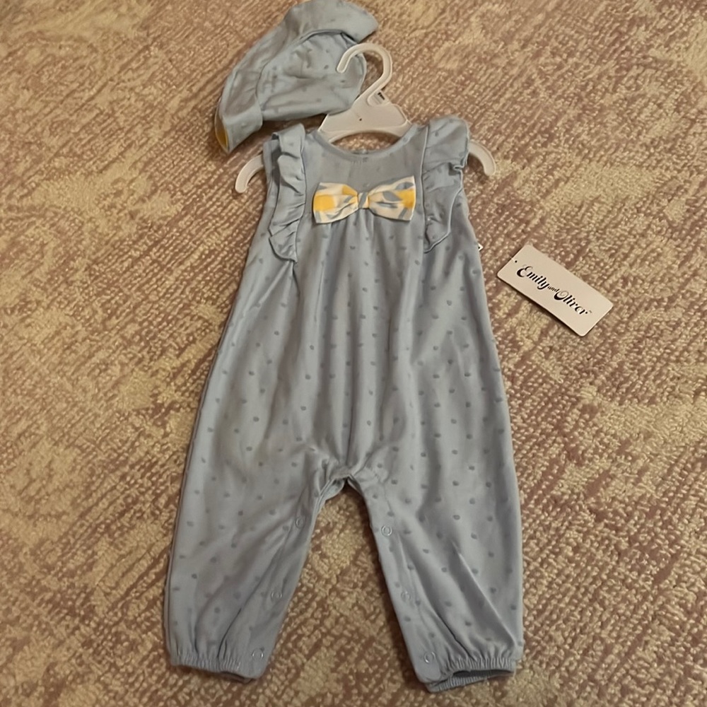 3 to 6 months Emily and Oliver Matching baby girl set